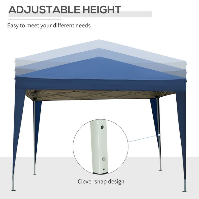 Outsunny 3mx3m Pop Up Gazebo Party Tent Canopy Marquee With Storage Bag