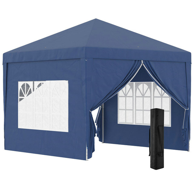 Outsunny 3mx3m Pop Up Gazebo Party Tent Canopy Marquee With Storage Bag