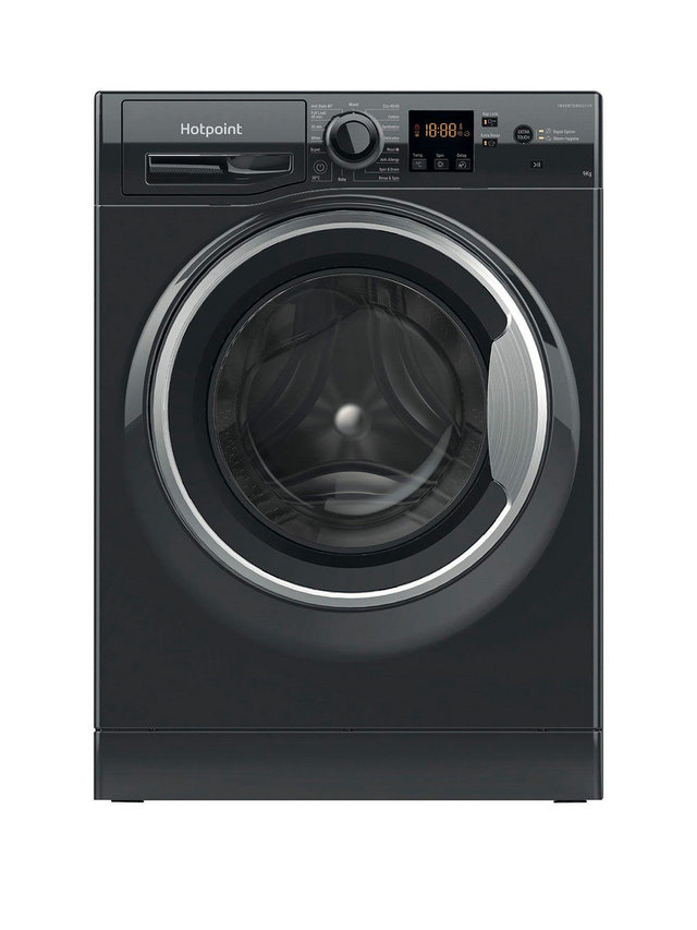 Hotpoint 9kg 1400 Spin Washing Machine NSWM945CBSUKN - Black