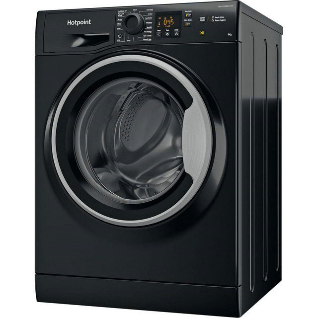 Hotpoint 9kg 1400 Spin Washing Machine NSWM945CBSUKN - Black