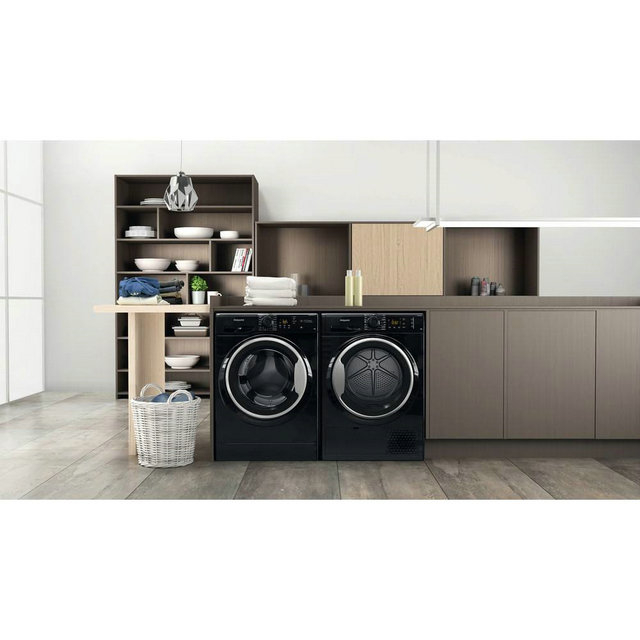 Hotpoint 9kg 1400 Spin Washing Machine NSWM945CBSUKN - Black