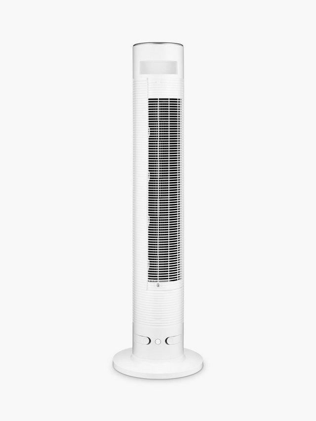 John Lewis & Partners Tower Fan 42 Inch Touch Panel White Black