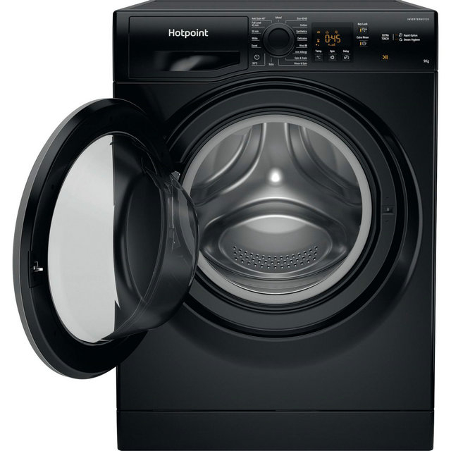 Hotpoint 9kg 1400 Spin Washing Machine NSWM945CBSUKN - Black