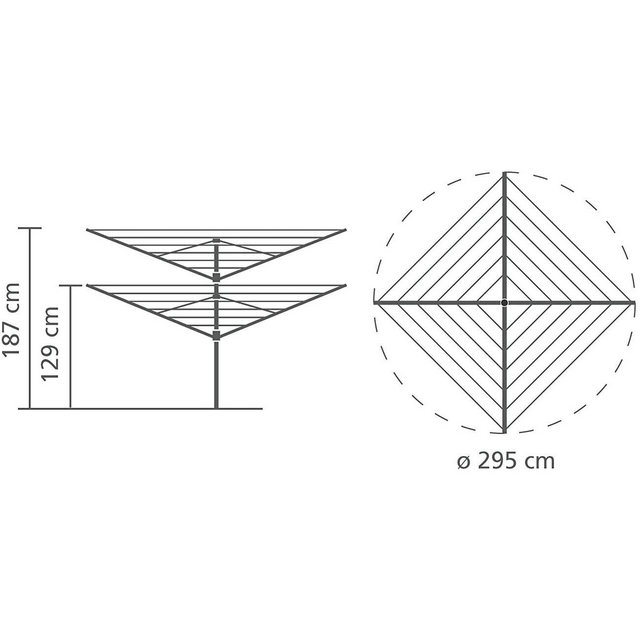 Brabantia Lift-O-Matic Rotary Airer