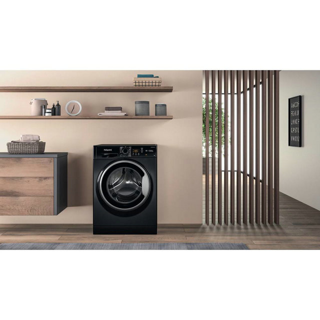 Hotpoint 9kg 1400 Spin Washing Machine NSWM945CBSUKN - Black