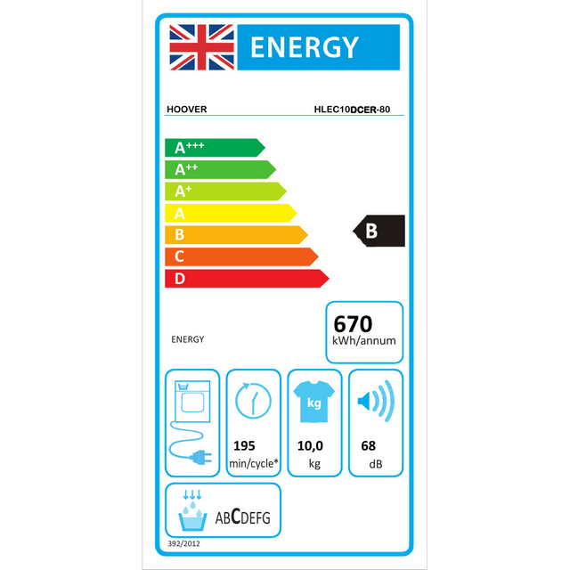 Hoover H-Dry 300 (Condenser) Tumble Dryer