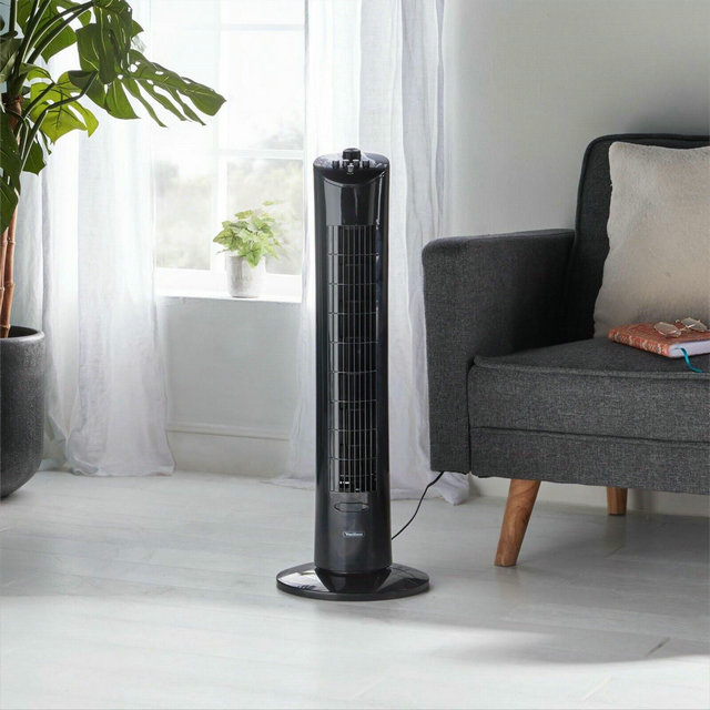 VonHaus Oscillating Tower Fan - 31” Upright Cooling Fan For Home or Office