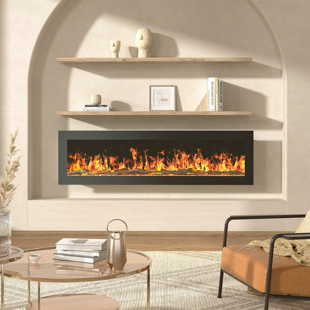 40/50/60 Inch Efficient Wall Mounted Electric Fireplace 1800W Floorstanding Fireplaces