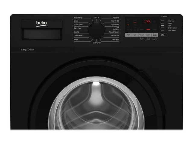 Beko WTL84151B 8kg Washing Machine Black 1400 RPM C Rated