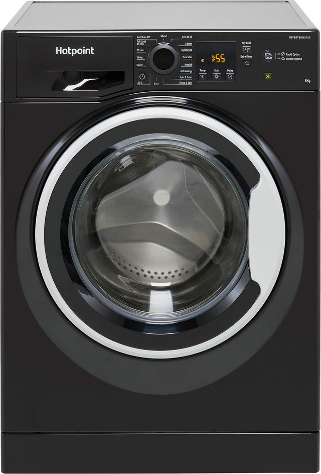 Hotpoint NSWM845CBSUKN 8kg Washing Machine 1400 RPM Black