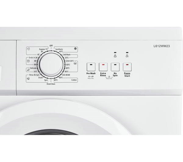 Logik L612WM23 6 kg 1200 Spin Washing Machine - White