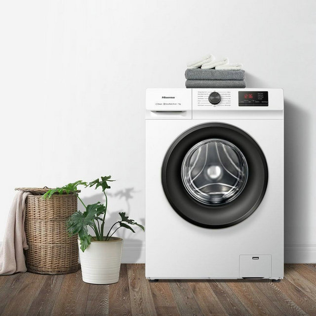 Hisense WFVB7012EM 1 Series Washing Machine - 7kg - 1200 Spin - White - Freestanding