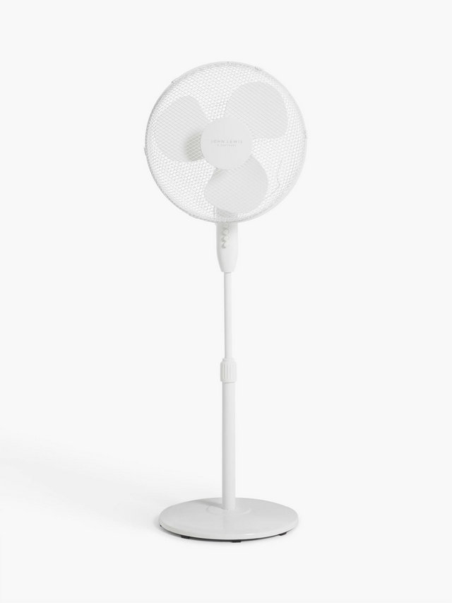 John Lewis ANYDAY Pedestal Fan, 16 Inch, White