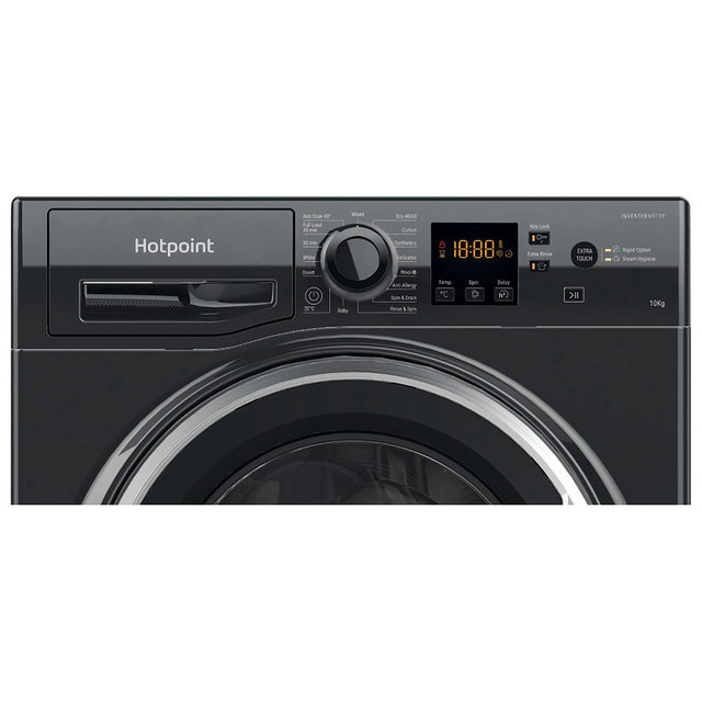 Hotpoint NSWM1045CBSUKN 10kg 1400 Black Washing Machine