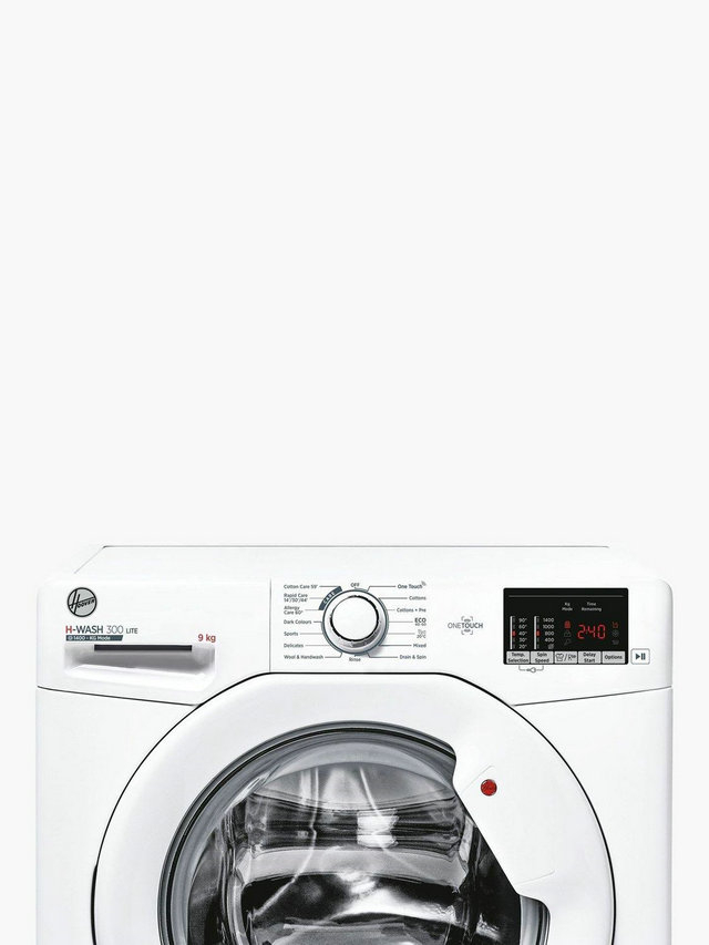 Hoover 9kg Washing Machine White H-Wash 300 Lite H3W492DA4/1-80 #LF70274