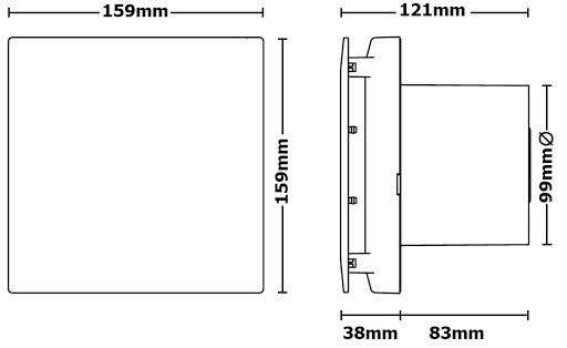 Vent-Axia 100mm Silent Extractor Fan Timer 446659B