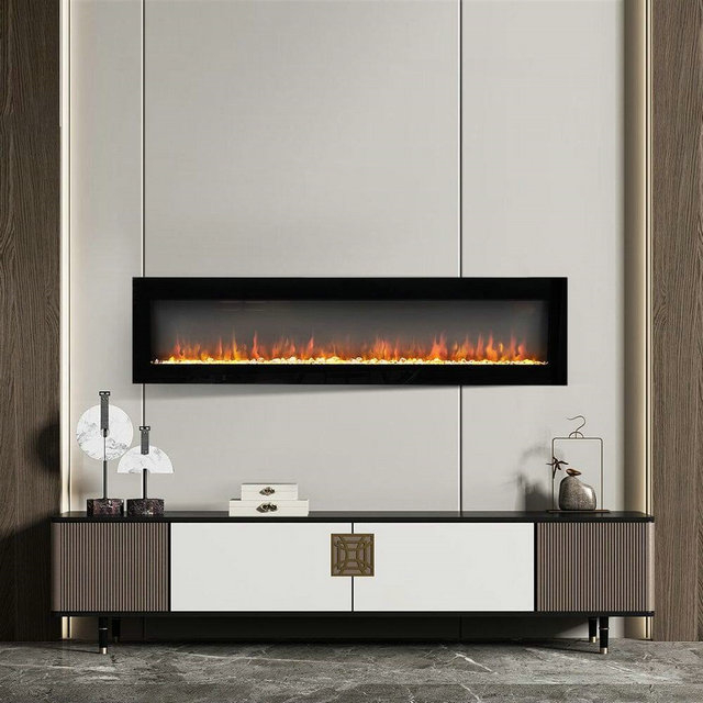 40/50/60 Inch Efficient Wall Mounted Electric Fireplace 1800W Floorstanding Fireplaces