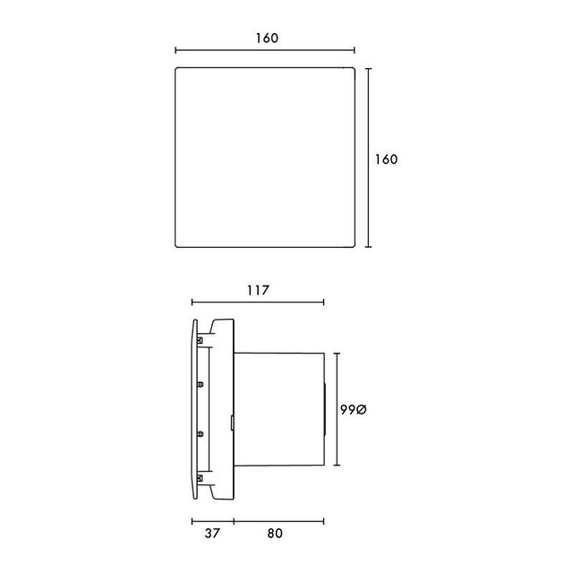 Vent-Axia 100mm Silent Extractor Fan Timer 446659B