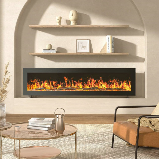 40/50/60 Inch Efficient Wall Mounted Electric Fireplace 1800W Floorstanding Fireplaces