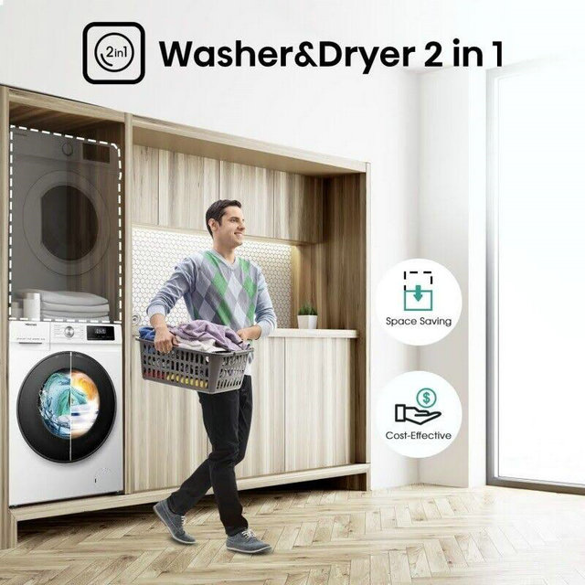 Hisense QA Series WDQA9014EVJM 9 kg Washer Dryer - White - Currys