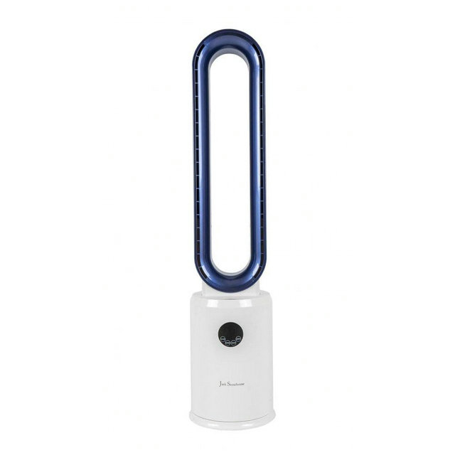 Bladeless Fan White & Blue With Digital Display And Remote Control