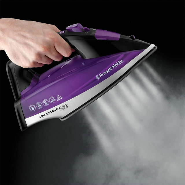 Russell Hobbs 22861 Colour Control Ultra 2600W Steam Iron - Purple