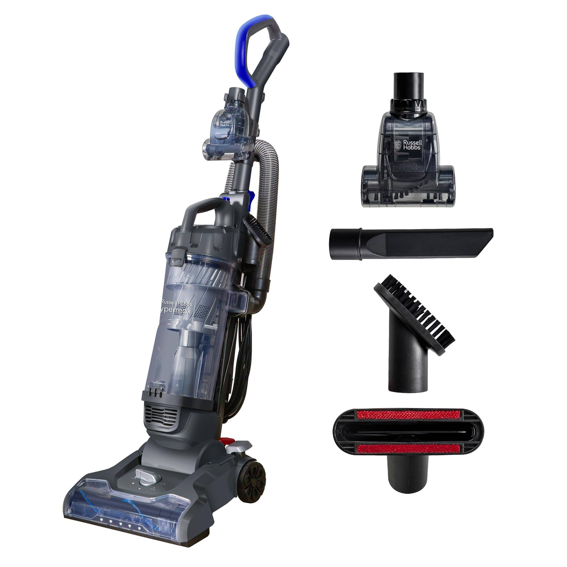 Russell Hobbs Upright Vacuum Cleaner Hypermax Multi Surface Grey Blue RHUV7001