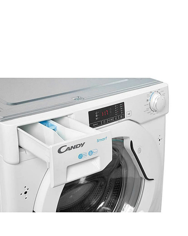 Candy CBW48D1E Integrated Washing Machine, 8kg, 1400 Rpm, White