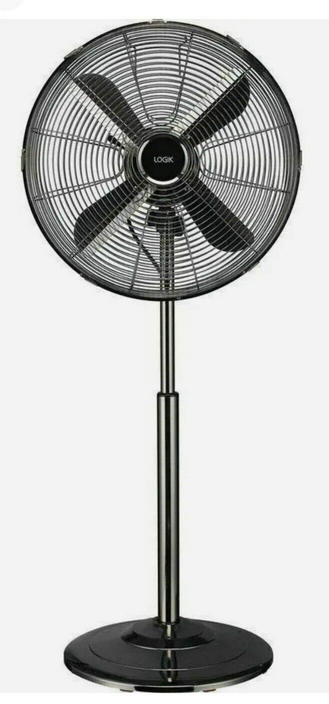 Logik L16PFGM17 16 Inch Pedestal Fan Gun Metal