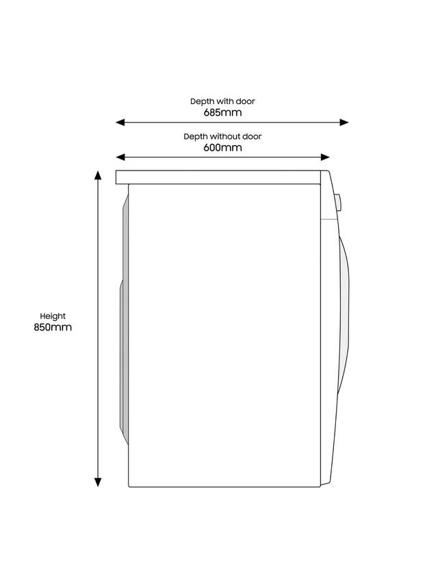 Samsung WD80TA046BE 8kg/5kg ecobubble Washer Dryer - White