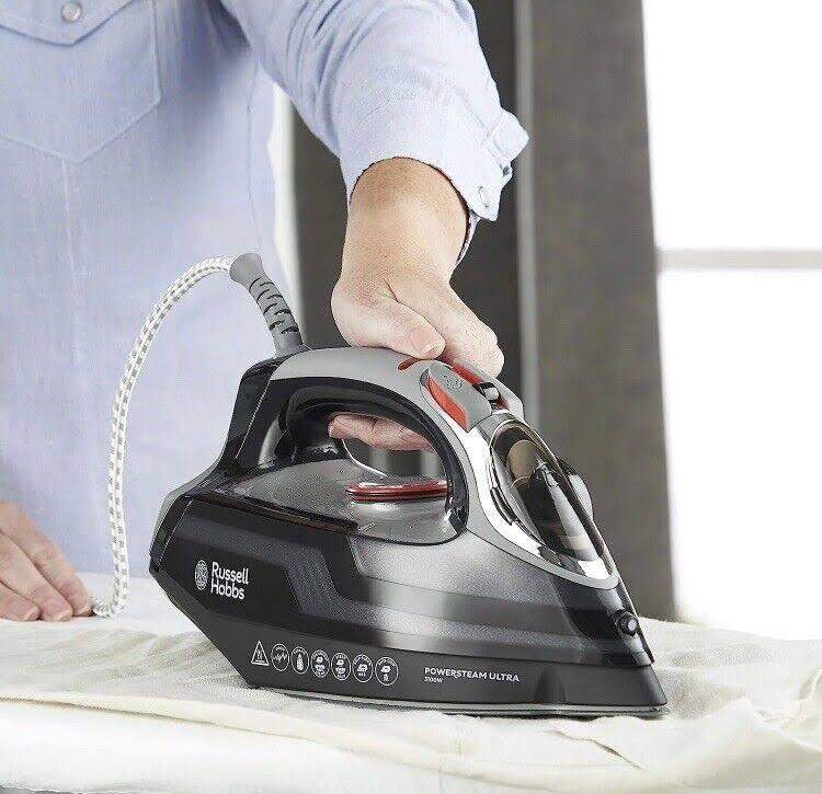 Russell Hobbs Powersteam Ultra 3100 W Vertical Steam Iron 20630 - Black And Grey