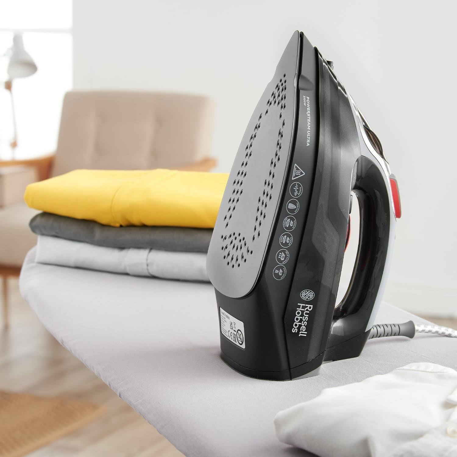 Russell Hobbs Powersteam Ultra 3100 W Vertical Steam Iron 20630 - Black And Grey