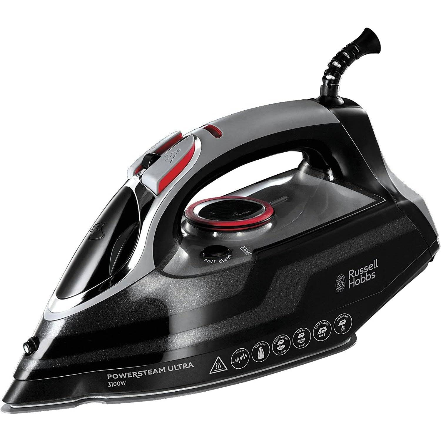 Russell Hobbs Powersteam Ultra 3100 W Vertical Steam Iron 20630 - Black And Grey