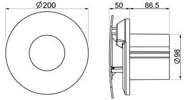 Xpelair C4TSR Simply Silent 100mm Contour Extractor Fan Timer