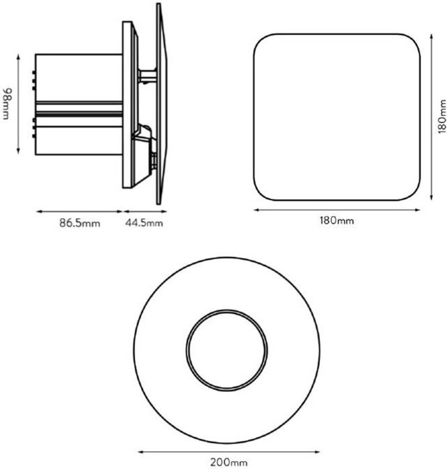 Xpelair C4TSR Simply Silent 100mm Contour Extractor Fan Timer