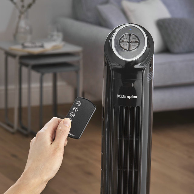 Dimplex Mont Blanc Black Tower Cooling Fan