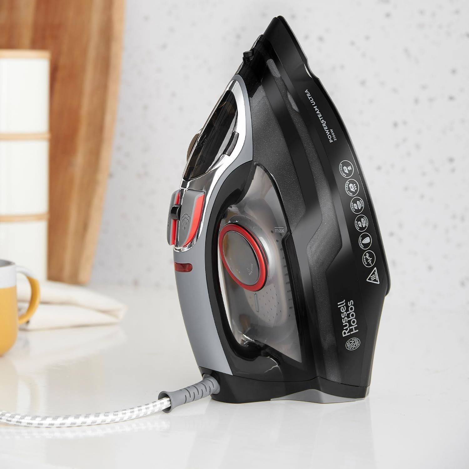 Russell Hobbs Powersteam Ultra 3100 W Vertical Steam Iron 20630 - Black And Grey