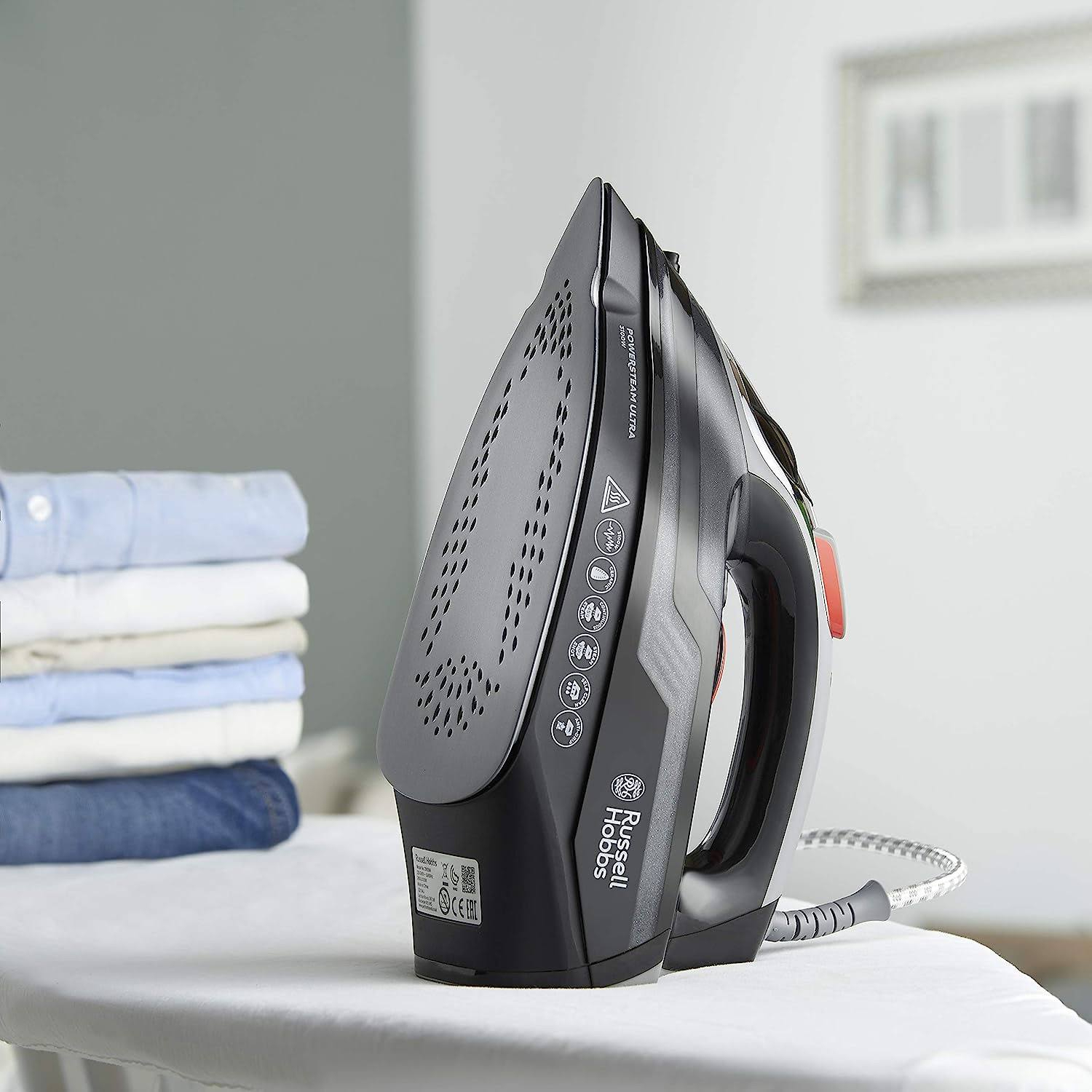 Russell Hobbs Powersteam Ultra 3100 W Vertical Steam Iron 20630 - Black And Grey