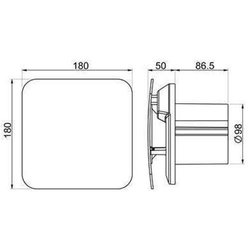 Xpelair C4SR Simply Silent Contour Extractor Fan 100mm