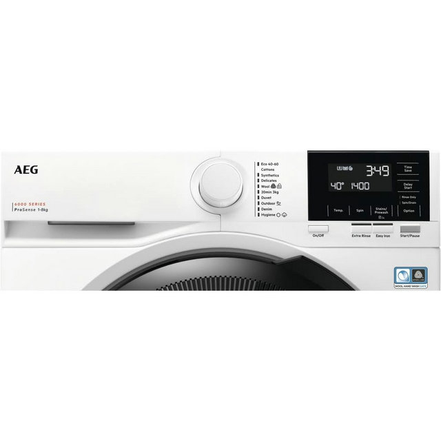 AEG LFR61844B 8kg Washing Machine 1400rpm - White