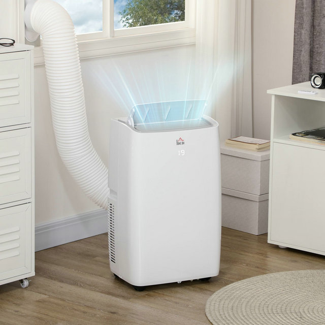 HOMCOM 12,000 BTU Portable Air Conditioner Unit With Remote, 24H Timer,