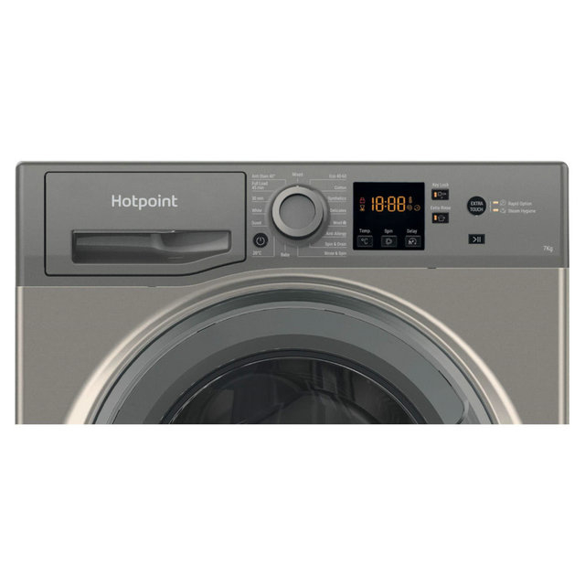 Hotpoint NSWR 743U GK UK N 7 kg 1400 Spin Washing Machine - Graphite