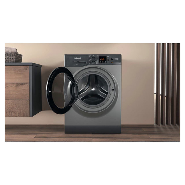 Hotpoint NSWR 743U GK UK N 7 kg 1400 Spin Washing Machine - Graphite