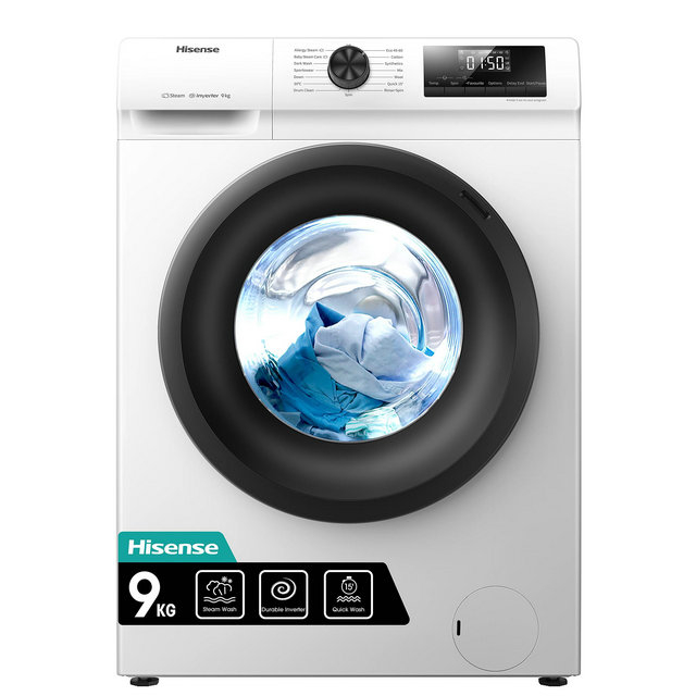 Hisense WFQP9014EVM 9kg Washing Machine - White