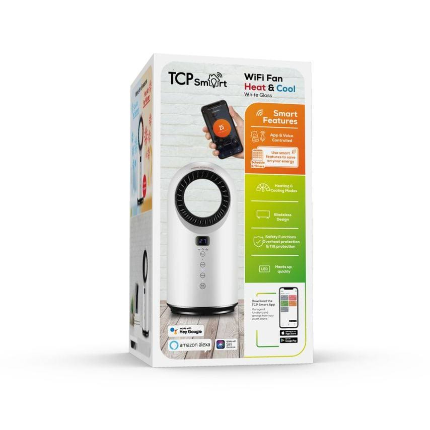 TCP Smart Wifi Heater & Cooling Bladeless Portable Fan 1500W - White